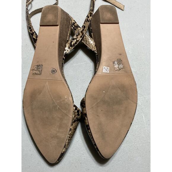 Chinese Laundry Brown Snake Skin Animal Print Pumps Low Heel Shoes 9M - Picture 6 of 7